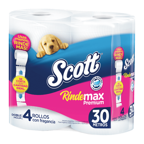 scott rindemax premium 30m 4 rollos pack fucsia